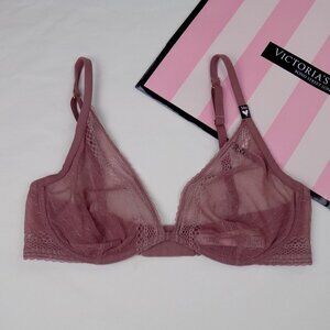 nwt Victoria's Secret VS incredible sexy lace unlined plunge bra underwire